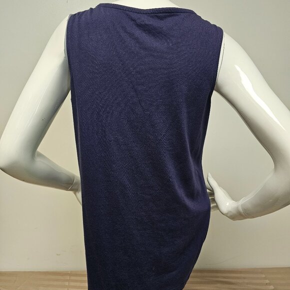 Coral Bay women's blue tank top with gathered waist Size Medium - Picture 5 of 6